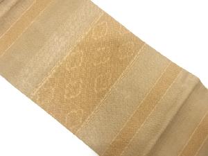  紗 横段に花模様織出し名古屋帯